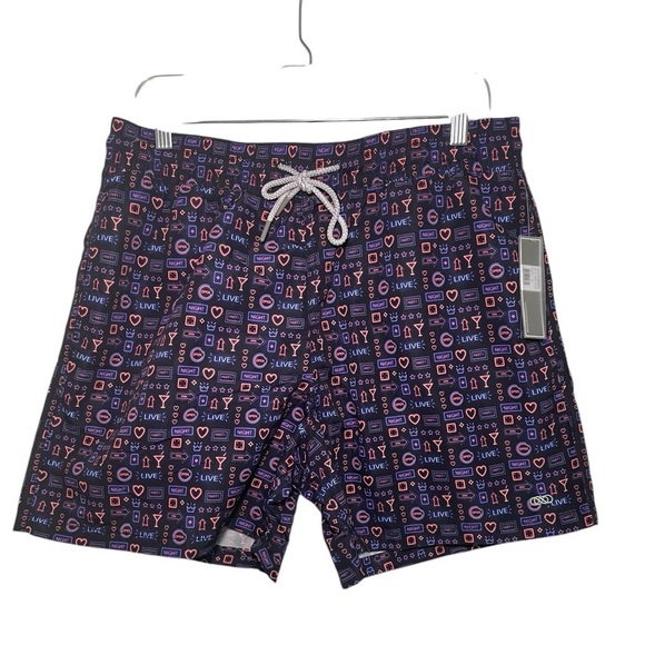 Le Club Happy Hour Las Vegas Board Shorts Swim Trunks XL NWT Mens - Picture 3 of 6